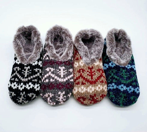 Women's Ultra Soft Comfy Slippers, Snuggle Feet Warm Non Skid Chenille Slipper Socks