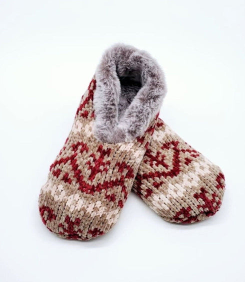 Women's Ultra Soft Comfy Slippers, Snuggle Feet Warm Non Skid Chenille Slipper Socks