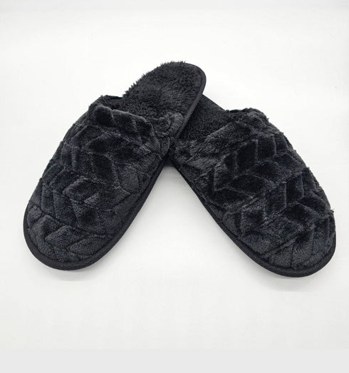 Comfy Cozy Sherpa Lined Hard Sole Women's Closed-Toe Warm House Slippers