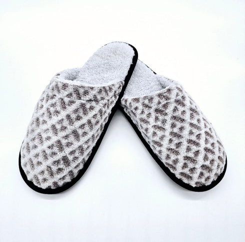 Comfy Cozy Sherpa Lined Hard Sole Women's Closed-Toe Warm House Slippers