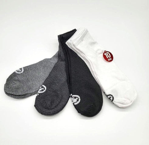 Men's 10 Pairs Quarter Ankle Athletic Socks: Solid Sneaker Sport by Ecko Unltd.