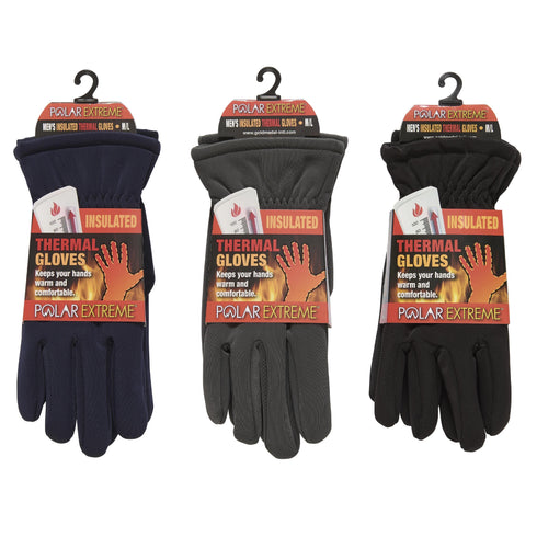 Comfy Winter Gloves For Men, Thermal Insulated Sherpa Lined Stretch Glove, Warm Cold Weather Gloves, Polar Extreme