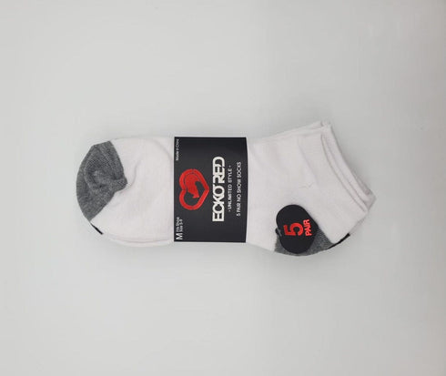Women's 5 Pair Assorted No Show Athletic Socks | Ecko Red