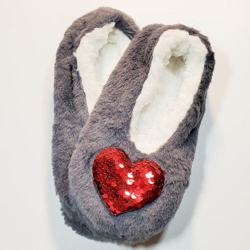 Sequin Faux Fur Sherpa Slippers 🌟 | Snuggle Feet Festive Socks