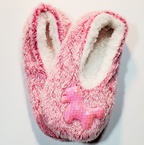 Sequin Faux Fur Sherpa Slippers 🌟 | Snuggle Feet Festive Socks