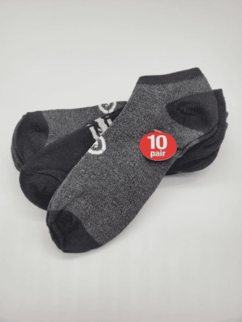 Men's 10PK Lowcut Athletic Socks: 5 Black & 5 Marl by Ecko Unltd