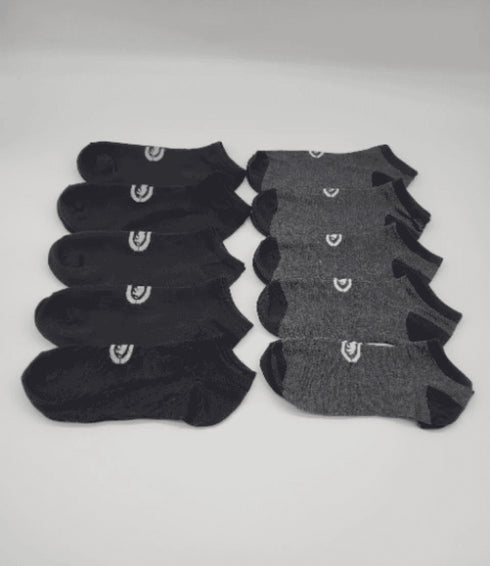 Men's 10PK Lowcut Athletic Socks: 5 Black & 5 Marl by Ecko Unltd