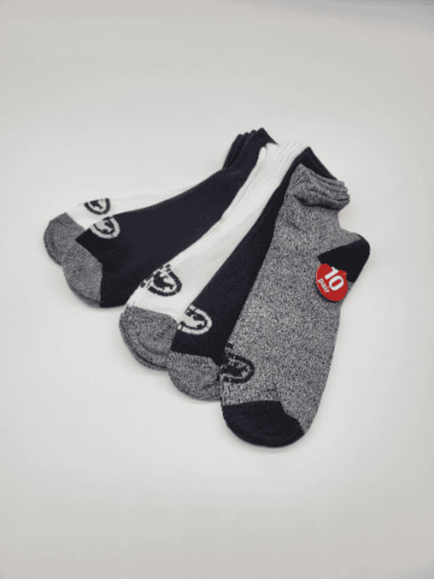 Men's 10 Pair Quarter Ankle Athletic Socks: Soft Flatknit Sport Socks by Ecko Unltd.
