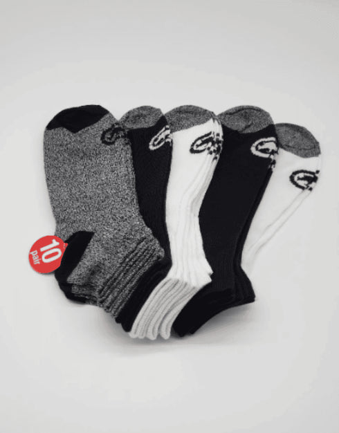 Men's 10 Pair Quarter Ankle Athletic Socks: Soft Flatknit Sport Socks by Ecko Unltd.