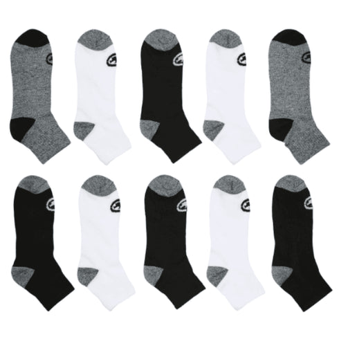 Men's 10 Pair Quarter Ankle Athletic Socks: Soft Flatknit Sport Socks by Ecko Unltd.