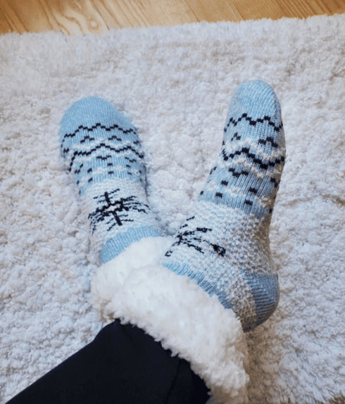 Cozy Sherpa Fleece-Lined Slipper Socks for Women 🧦❄️