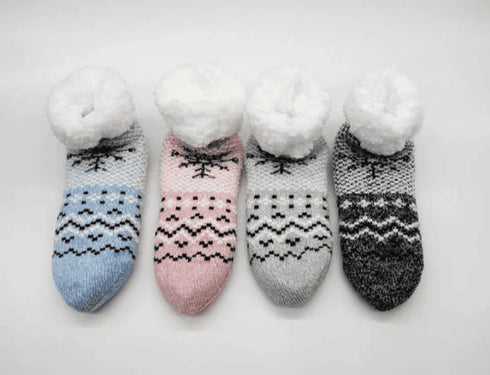 Cozy Sherpa Fleece-Lined Slipper Socks for Women 🧦❄️