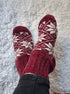 Snuggle Feet Women's Chenille Sherpa Booties, Grippers