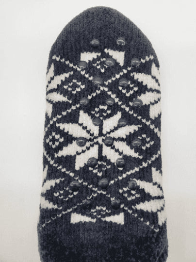 Snuggle Feet Women's Chenille Sherpa Booties, Grippers