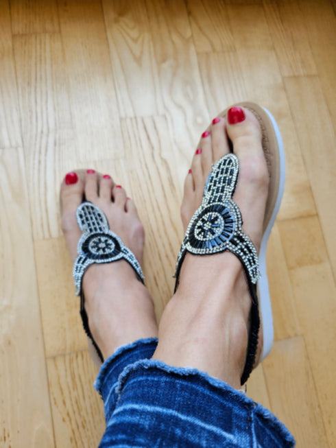 Rhinestone Platform Sandals ✨ | Sizes 6-11